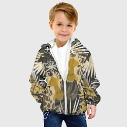 Куртка с капюшоном детская Жирафы в тропиках, цвет: 3D-белый — фото 2