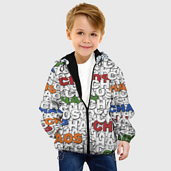 Куртка с капюшоном детская Chaos Хаос из слов, цвет: 3D-черный — фото 2