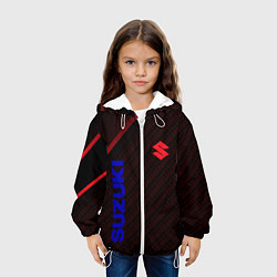 Куртка с капюшоном детская Suzuki Абстракция, цвет: 3D-белый — фото 2
