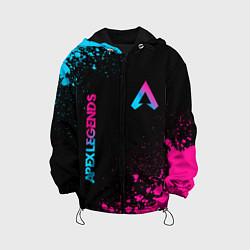 Детская куртка Apex Legends - neon gradient: символ и надпись вер