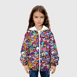 Куртка с капюшоном детская Brawl stars - бравлеры бойцы, цвет: 3D-белый — фото 2