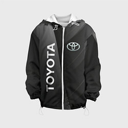 Куртка с капюшоном детская Toyota - серая абстракция, цвет: 3D-белый