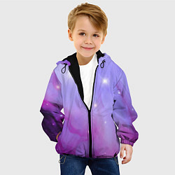 Куртка с капюшоном детская Космическое одеяло, цвет: 3D-черный — фото 2