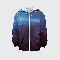 Куртка с капюшоном детская Космический дым, цвет: 3D-белый