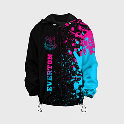 Куртка с капюшоном детская Everton - neon gradient: по-вертикали, цвет: 3D-черный