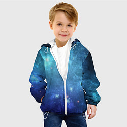 Куртка с капюшоном детская Ледяная туманность, цвет: 3D-белый — фото 2