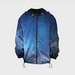 Куртка с капюшоном детская Холодное космическое молчание, цвет: 3D-черный