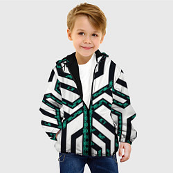 Куртка с капюшоном детская Киберпанк сеть, цвет: 3D-черный — фото 2