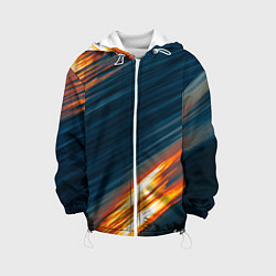 Куртка с капюшоном детская Раскаленная гладь, цвет: 3D-белый