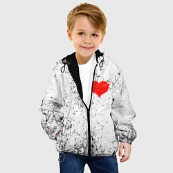 Куртка с капюшоном детская Сердце карандашом, цвет: 3D-черный — фото 2