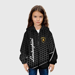 Куртка с капюшоном детская Lamborghini карбон, цвет: 3D-черный — фото 2