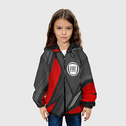 Куртка с капюшоном детская Fiat sports racing, цвет: 3D-черный — фото 2