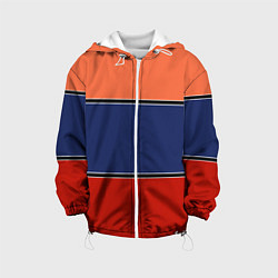 Детская куртка Combined pattern striped orange red blue