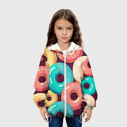Куртка с капюшоном детская Пончики и только пончики, цвет: 3D-белый — фото 2