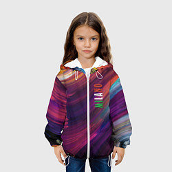Куртка с капюшоном детская Разноцветная экспрессивная композиция - Milano, цвет: 3D-белый — фото 2