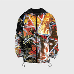 Куртка с капюшоном детская Граффити - комикс, цвет: 3D-черный