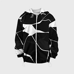 Куртка с капюшоном детская Черно-белая классика, цвет: 3D-белый