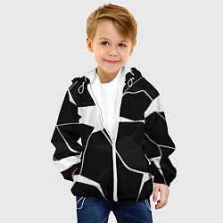 Куртка с капюшоном детская Черно-белая классика, цвет: 3D-белый — фото 2