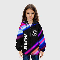 Куртка с капюшоном детская BMW speed lights, цвет: 3D-черный — фото 2