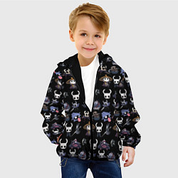 Куртка с капюшоном детская Hollow Knight characters, цвет: 3D-черный — фото 2