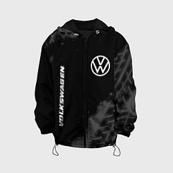 Детская куртка Volkswagen speed на темном фоне со следами шин: на