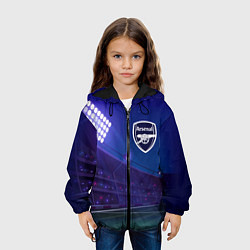 Куртка с капюшоном детская Arsenal ночное поле, цвет: 3D-черный — фото 2