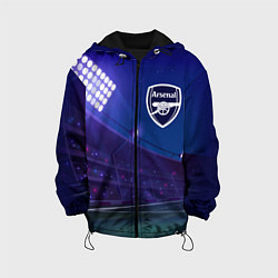 Куртка с капюшоном детская Arsenal ночное поле, цвет: 3D-черный