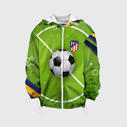 Куртка с капюшоном детская Atletico madrid Мяч, цвет: 3D-белый