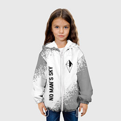 Куртка с капюшоном детская No Mans Sky glitch на светлом фоне: надпись, симво, цвет: 3D-белый — фото 2