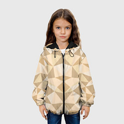 Куртка с капюшоном детская Плитка геометрическая мозаика, цвет: 3D-черный — фото 2