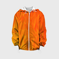 Куртка с капюшоном детская Абстрактно-огненный узор, цвет: 3D-белый