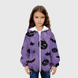 Куртка с капюшоном детская Ужасы ночи, цвет: 3D-белый — фото 2