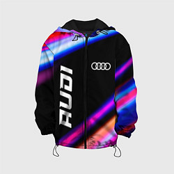 Куртка с капюшоном детская Audi speed lights, цвет: 3D-черный