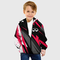 Куртка с капюшоном детская Infiniti fast lines, цвет: 3D-черный — фото 2