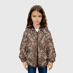 Куртка с капюшоном детская Камуфляж ВСР-84 песчаный, цвет: 3D-черный — фото 2