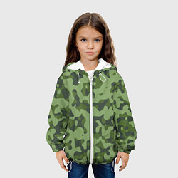 Куртка с капюшоном детская Камуфляж ВСР-93 Флора - Арбуз, цвет: 3D-белый — фото 2