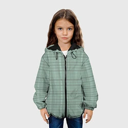 Куртка с капюшоном детская Абстракция Бледная геометрия Полосы, цвет: 3D-черный — фото 2