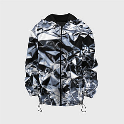 Куртка с капюшоном детская Aesthetic visual art silver, цвет: 3D-черный