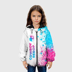 Куртка с капюшоном детская Cowboy Bebop neon gradient style: по-вертикали, цвет: 3D-черный — фото 2
