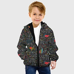 Куртка с капюшоном детская Шпаргалка по математике с формулами, цвет: 3D-черный — фото 2