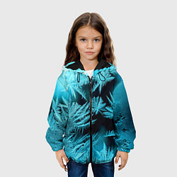 Куртка с капюшоном детская Голубой лед - иней, цвет: 3D-черный — фото 2