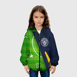Куртка с капюшоном детская Manchester City football field, цвет: 3D-черный — фото 2