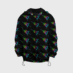 Куртка с капюшоном детская Colored triangles, цвет: 3D-черный