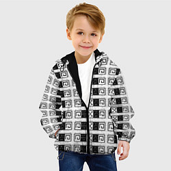 Куртка с капюшоном детская Signs hieroglyphs, цвет: 3D-черный — фото 2
