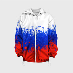 Детская куртка Флаг России с горизонтальными подтёками