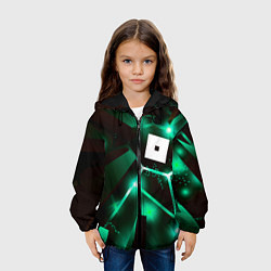 Куртка с капюшоном детская Roblox разлом плит, цвет: 3D-черный — фото 2