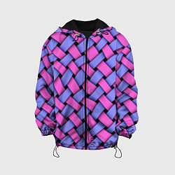 Детская куртка Фиолетово-сиреневая плетёнка - оптическая иллюзия