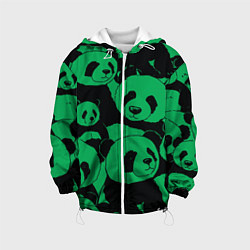 Детская куртка Panda green pattern