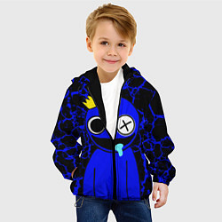 Куртка с капюшоном детская Радужные друзья - персонаж Синий, цвет: 3D-черный — фото 2