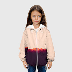 Куртка с капюшоном детская Контрастный пейзаж, цвет: 3D-белый — фото 2